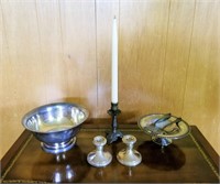 Lot of Sterling Silver Bowls & Candle Holders