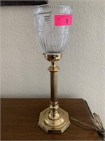 BRASS & GLASS TABLE LAMP