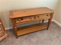 BROYHILL PINE SOFA / ACCENT / ENTRY WAY TABLE