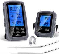 Wireless digital meat thermometer with double prob