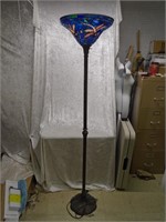 See DESCRIPTION-Stained Glass Floor Lamp Tiffany S