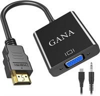 Gana HDMI to VGA adapter, HDMI to VGA converter wi