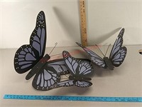 3 metal butterfly decor