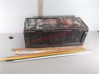 Large ammo box, yardsticks, etc