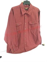 New Men's Ridgecut burgundy button up shirt size