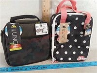 2 new insulated lunch bags