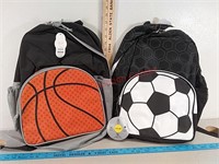 2 new backpacks - sports theme