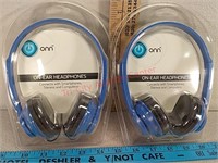 2 new Onn on ear headphones
