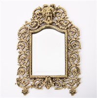 Antique Brass Baccus Mask Hanging Mirror