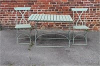 Painted Folding Bistro Table & 2 Chairs