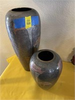 L - Vintage Rosenthal Brass & Enamel Vase