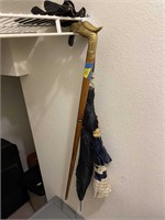 L - Decorative Walking Stick with Brass Accent
