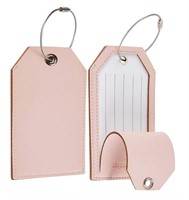 2 Pack Leather Luggage Tags