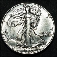 1945 Walking Liberty Half Dollar - AU/MS Example