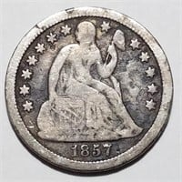 1857 Seated Liberty Dime - High Grade 2,000 Exist