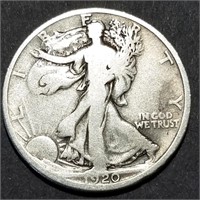 1920-D Walking Liberty Half Dollar - Tough Date