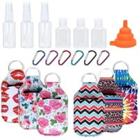 18 Piece Travel Bottles and Keychains