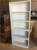 White press wood book case, 6’ tall, 30” wide,