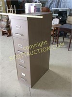 Metal 4 drawer letter file cabinet, suspended