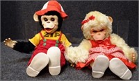 Vintage Zip & Tippy Rushton Monkey Toys