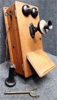 Stromberg Carlson Oak Wall Telephone