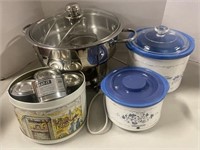 Chafing Dish, Heat-It Canisters, Crock Pots