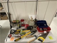 Ryobi Drill, Yard Tools, Fishing Rod, Tackle Box