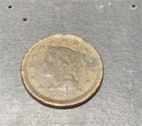 1854 Early US Large Cent