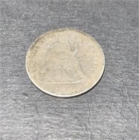 1876 Silver Seated Liberty Dime