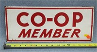 Tin Co-Op Member Sign 17"x7"