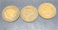Lot of 3 1909 Indian Head Cents