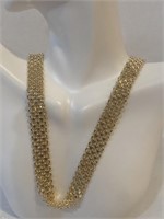 Wide gold necklace
