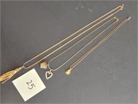(3) Vintage Goldtone Necklaces