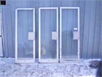 3 Aluminum Framed Glass Store Type Doors