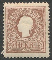 AUSTRIA #10 MINT FINE-VF OG LH