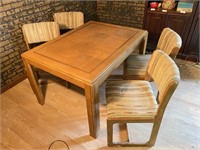 Wooden Kitchen Table w/ 4 Chairs
