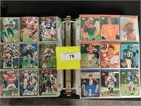 Binder of 1994 NFL trading cards