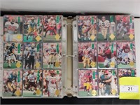 Binder full of 1993 NFL trading cards