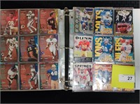 Binder full of 1997 football cards, many rookies