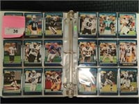 Binder full of 2001 football cards, many rookies