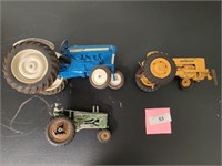 3 Vintage die cast tractors