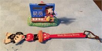 DISNEY Mickey Mouse Back Scratcher & Clock