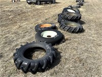 9-11x22.5 Sprinkler Tire on Rim, one tire only