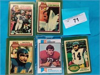 5 NFL HOF Player trading cards from 1970s