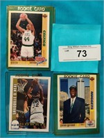 Shaq, Mutombo, and Fox NBA rookie cards