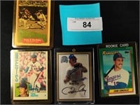 4 MLB HOF player trading cards