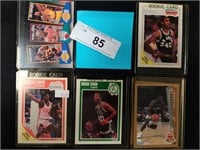 5 NBA HOF player trading cards