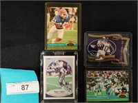 4 NFL HOF player trading cards
