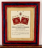Framed Certificate Coldstream Guards WWI