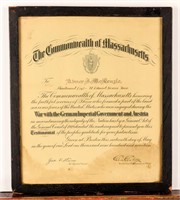 Certificate Recognition of Service WWI